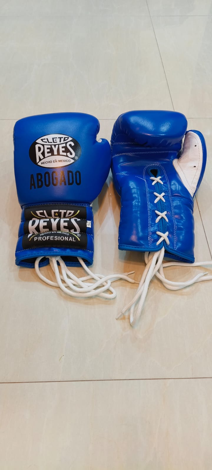 Cleto Reyes royal blue sparring set headguard side view