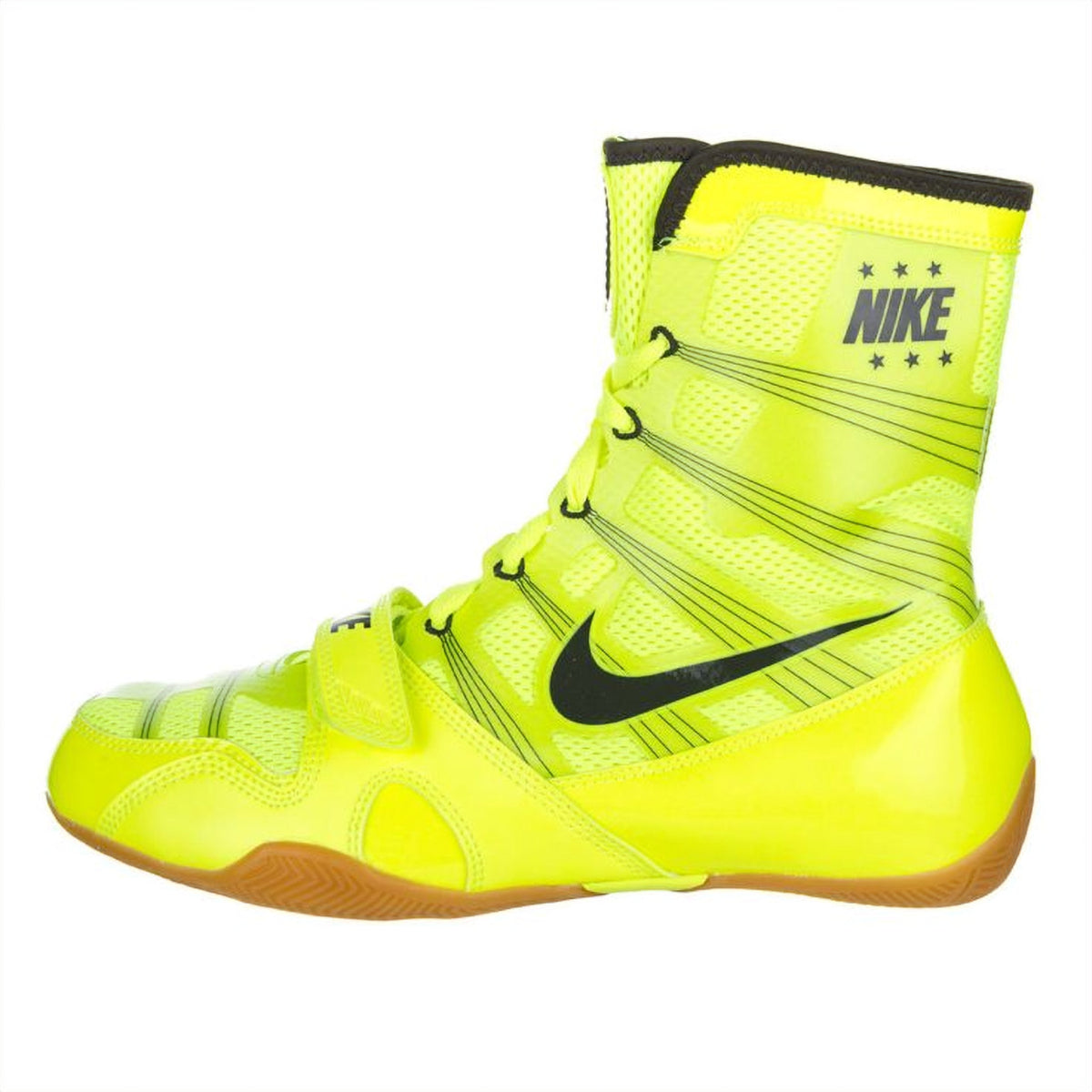 Nike HyperKO boxing shoes in volt neon yellow side view