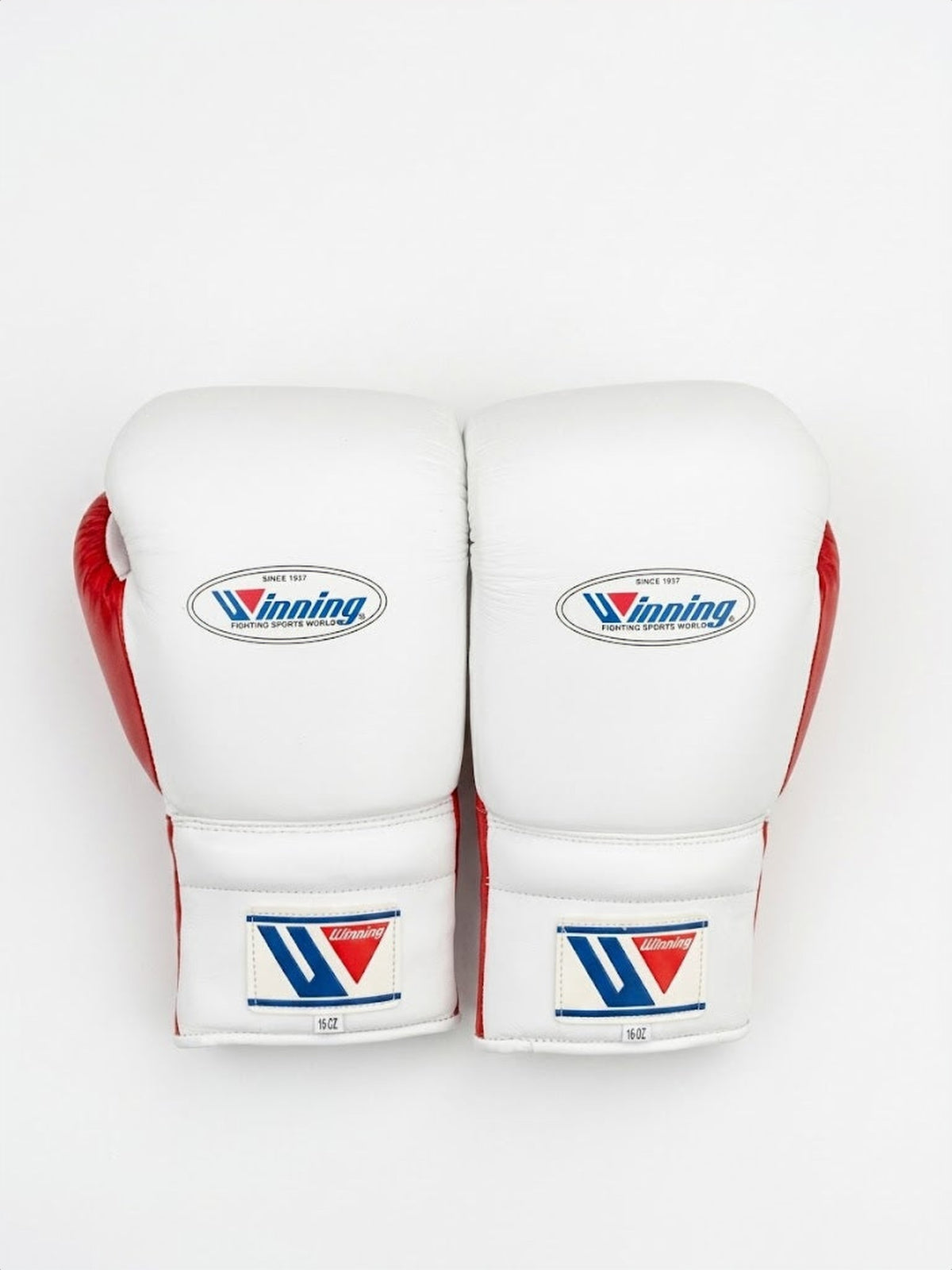 Winning White/Red 3-piece boxing sparring set with lace-up gloves, headgear and groin guard - view 3