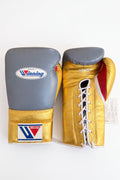 Winning Gray, Gold & Red Boxing Gloves