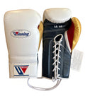 Winning White, Blue, Gold & Red Boxing Gloves