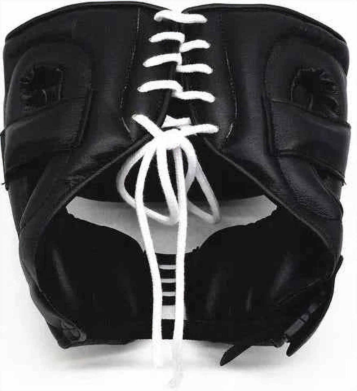 Winning matte black boxing glove with white laces