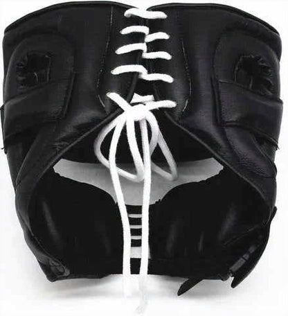 Winning matte black boxing glove with white laces