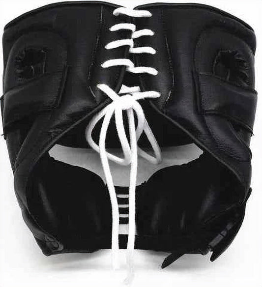 Winning matte black boxing glove with white laces