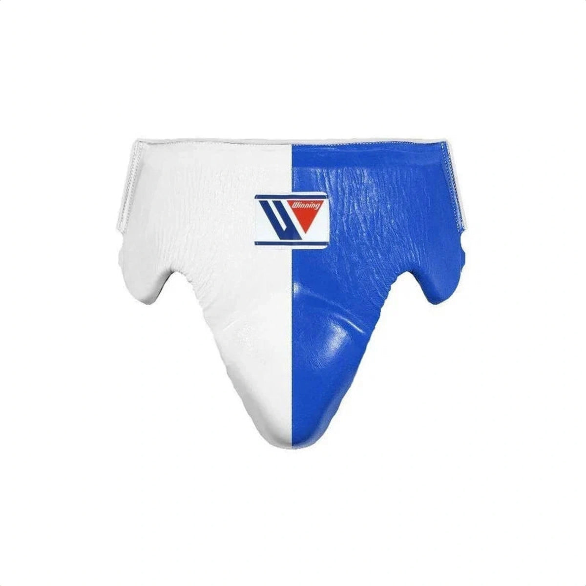 Winning Blue/White 3-piece boxing sparring set with lace-up gloves, headgear and groin guard - view 4