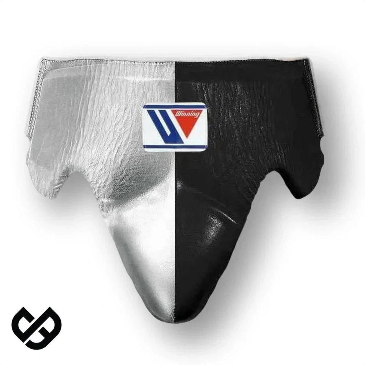 Winning Silver/Black 3-piece boxing sparring set with lace-up gloves, headgear and groin guard - view 4