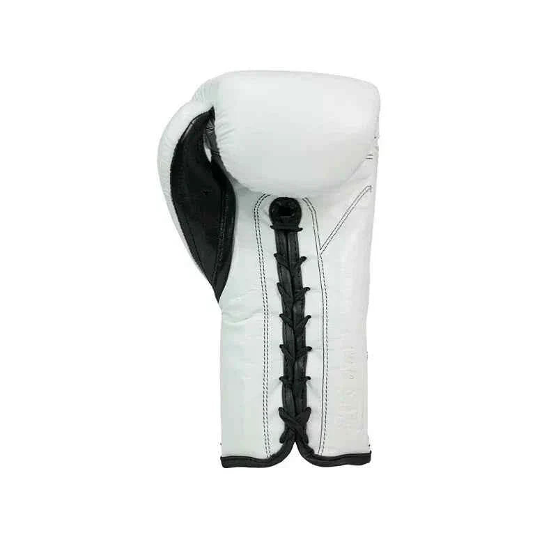 Cleto Reyes white leather boxing glove with black accents