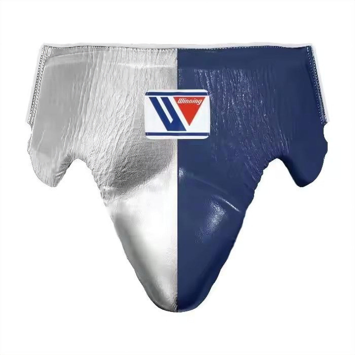 Winning Blue/Silver 3-piece boxing sparring set with lace-up gloves, headgear and groin guard - view 4