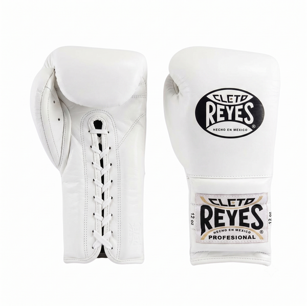 Cleto Reyes White Boxing Gloves | 8oz-16oz Hook-and-Loop Training Gloves