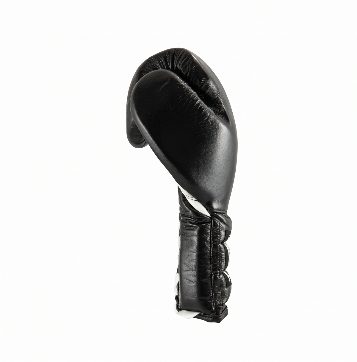 Cleto Reyes black leather boxing glove shown from the side