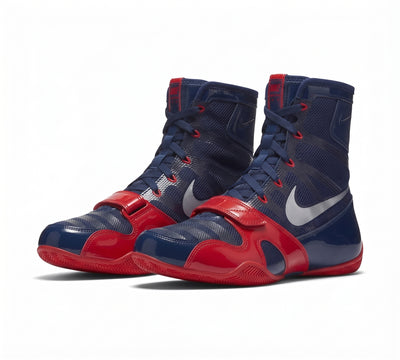 Chaussures de boxe Nike Hyperko 1 Rouge/Bleu | Agilité sur le ring d'élite