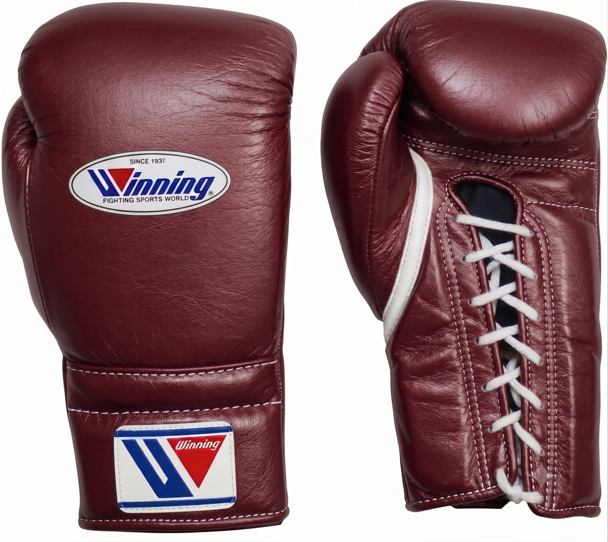 Winning MS-300 Professional Boxing Gloves | Maroon – Elite Lace-Up