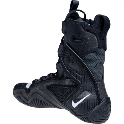 Nike Hyperko 2 black boxing shoe three-quarter view
