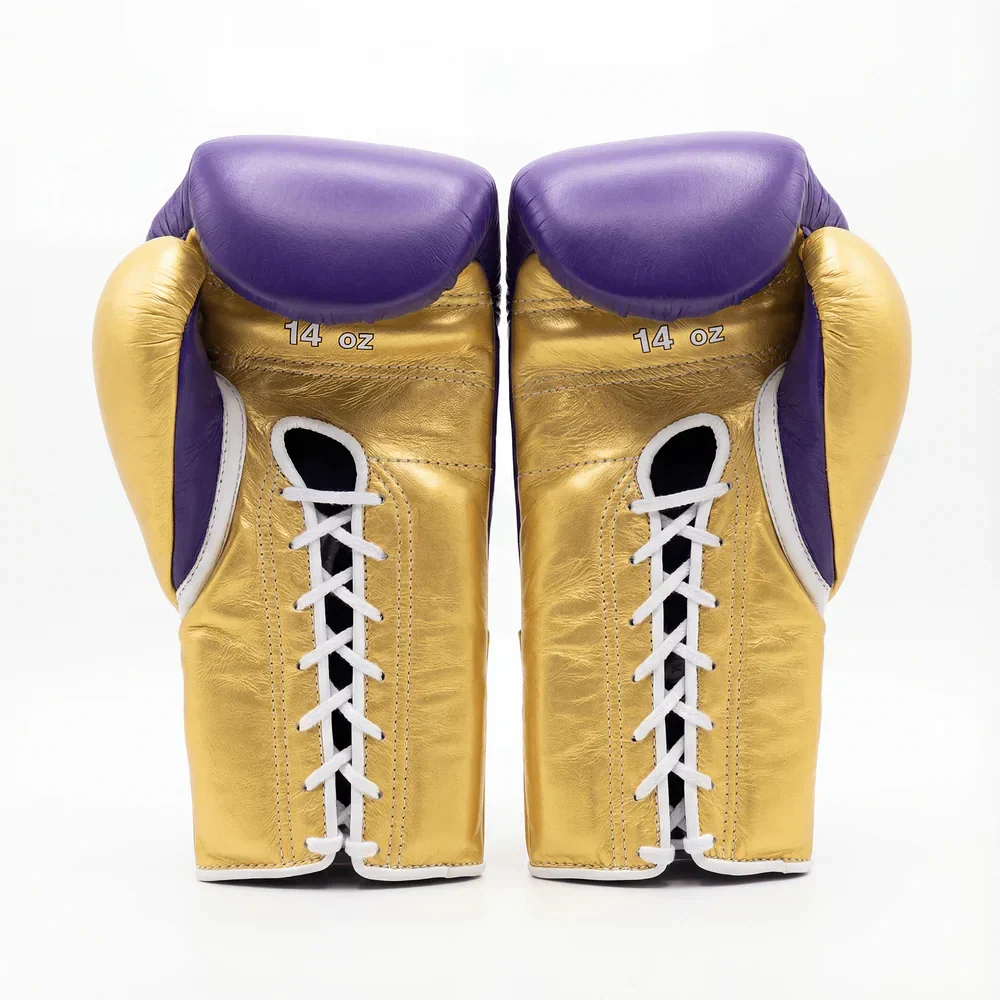Winning Japan Boxing Gloves MS-600 - Royal Purple & Metallic Gold Custom Edition - PunchPro Boxing