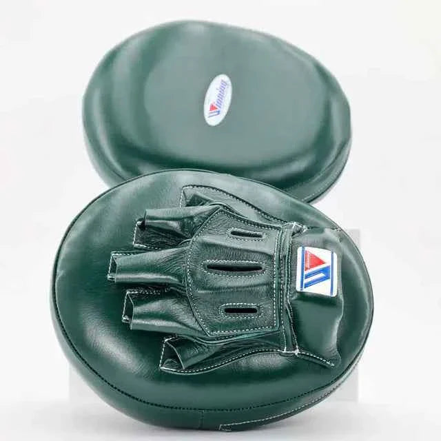 Winning Japan CM-10 Mitts - Professional Compact Curved Focus Mitts in Forest Green Custom Edition - PunchPro Boxing