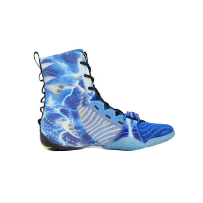 Nike Hyperko 2 boxing boots blue and yellow sole and outsole detail