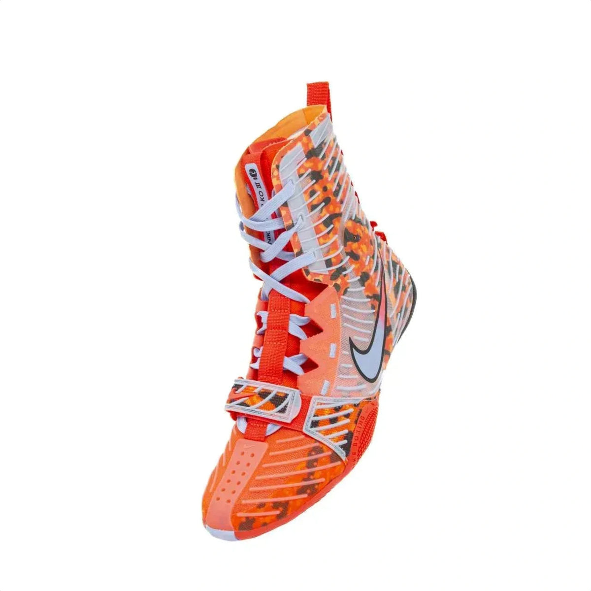Nike Hyperko 2 boxing boots orange camo rear heel view