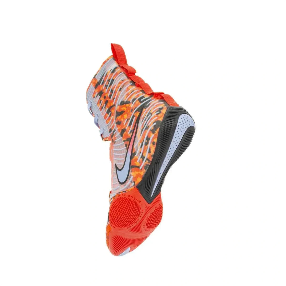 Nike Hyperko 2 boxing boots orange camo pair side by side