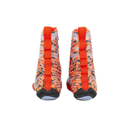 Nike Hyperko 2 boxing boots orange camo angled view