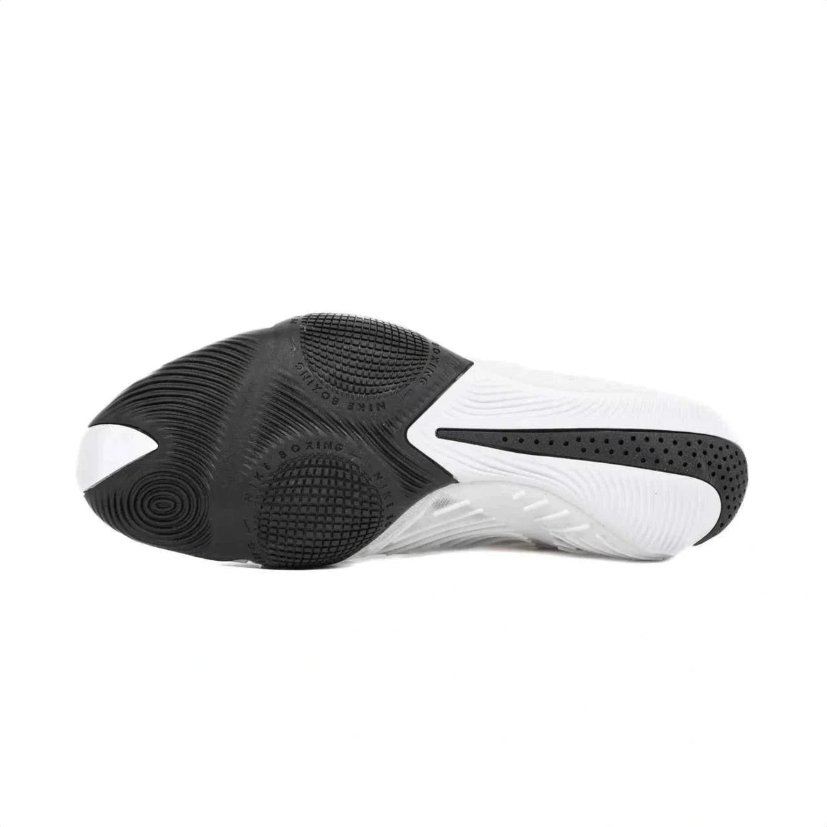 Nike Hyperko 2 boxing boots white and black lace detail close-up