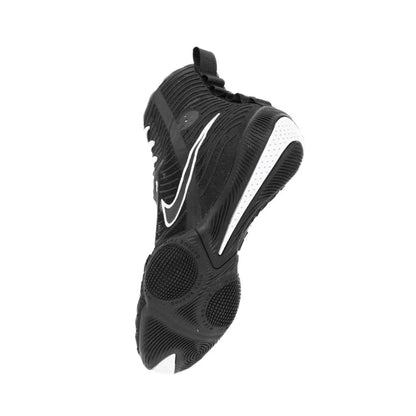 Nike Hyperko 2 boxing boots black and white rear heel view