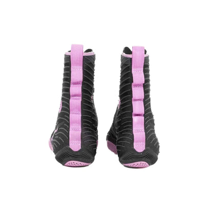 Nike Hyperko 2 boxing boots black and pink rear heel view
