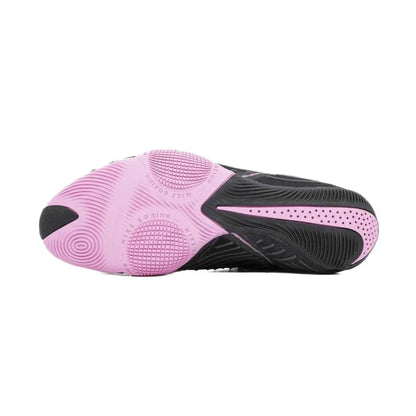 Nike Hyperko 2 boxing boots black and pink top-down view