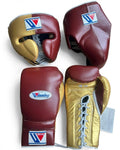Set de boxeo Winning color granate y dorado